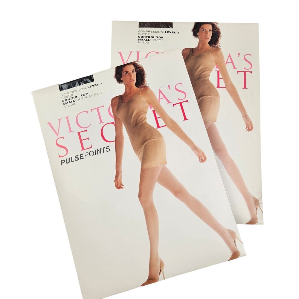 NEW Victoria's‎ Secret PulsePoints S Level 1 Compression Control Top Navy Brown